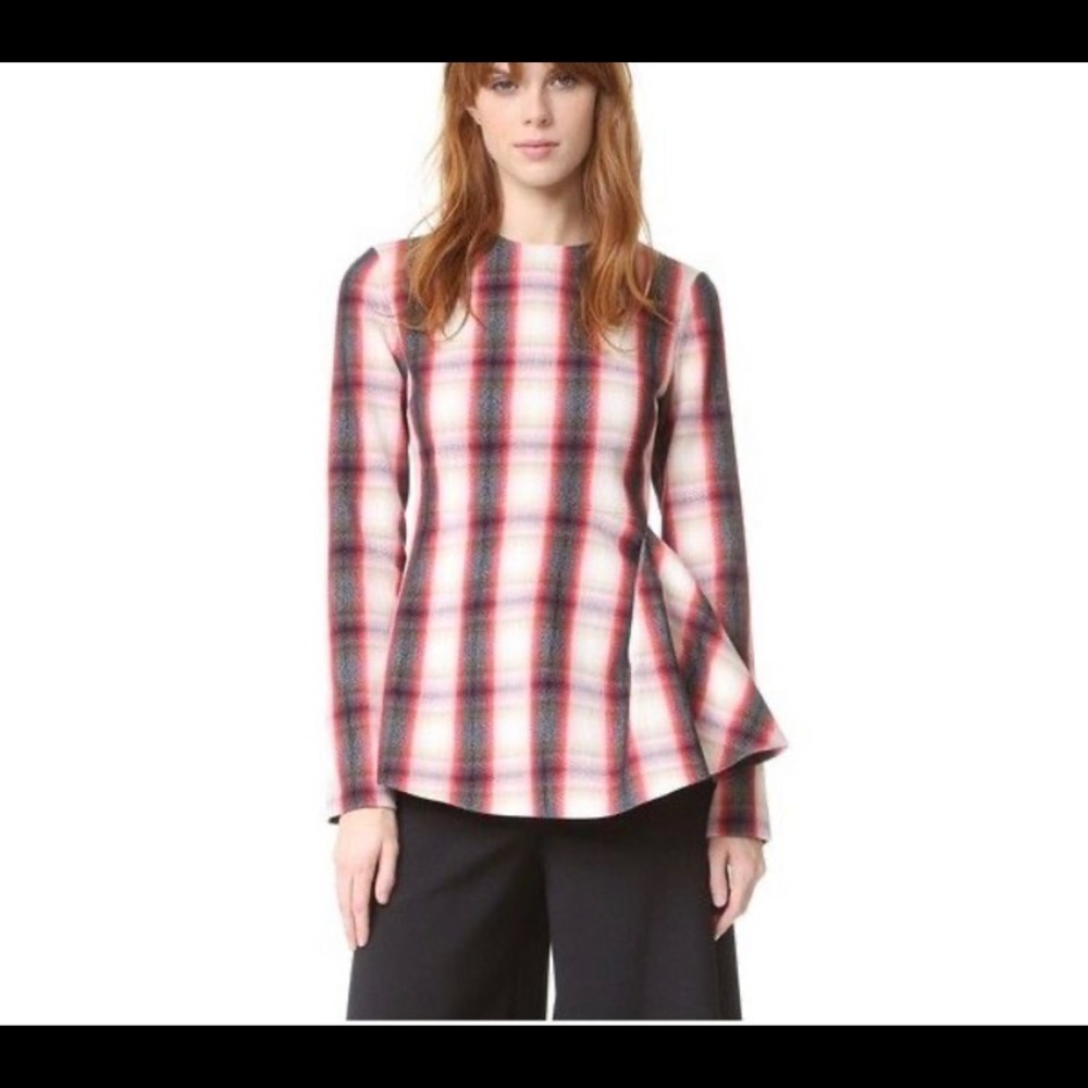 MSGM plaid peplum style long sleeve!!!